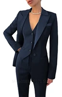 Fashion  Plus Size Women Blazer 3 Pcs Elegant Long Sleeve Suit Jackets Vest and Straight Pants Suit Female  Business Outfits New - Image 4