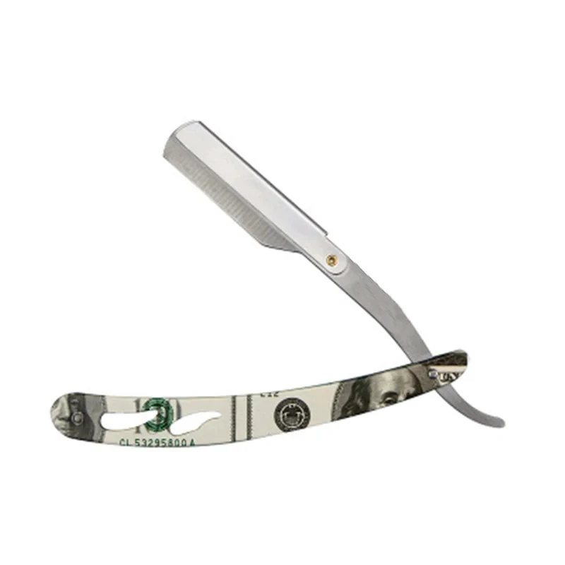 Rasoir Droit Manuel En Acier Inoxydable - Pour Barbe Et Cheveux - Pliant - Pour Barbier Ou Usage Personnel