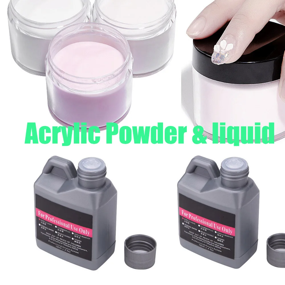 Nail Acrylic Liquid Liquid Monomer Acrylic 120/40ml Professional Dipping/Covering/Extension Acrylic Nail EMA Liquid Monomer Nails System
