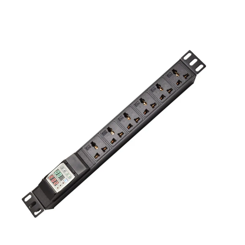 cabinet-mount-pdu-power-strip-over-voltage-current-and-under-voltage-relay-digital-meter-5-ways-socket-outlets-2meter-cord