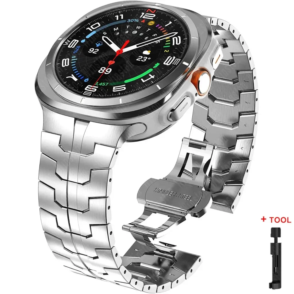 Luxury Titanium Metal Band for Men – Premium Bracelet Strap for Smartwatches