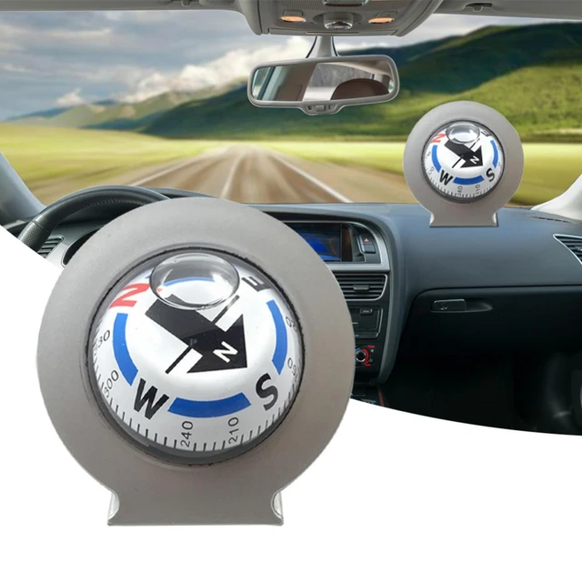 Boussole de voiture en forme de boule de navigation de véhicule étanche,  rotation résistante à 360, décor de boussole avec ventouse - AliExpress