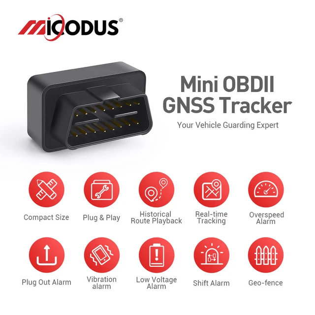 Localizador GPS para vehículos MICODUS tipo OBD MV66 GPS MiCODUS sin plazo  forzoso ni contratos