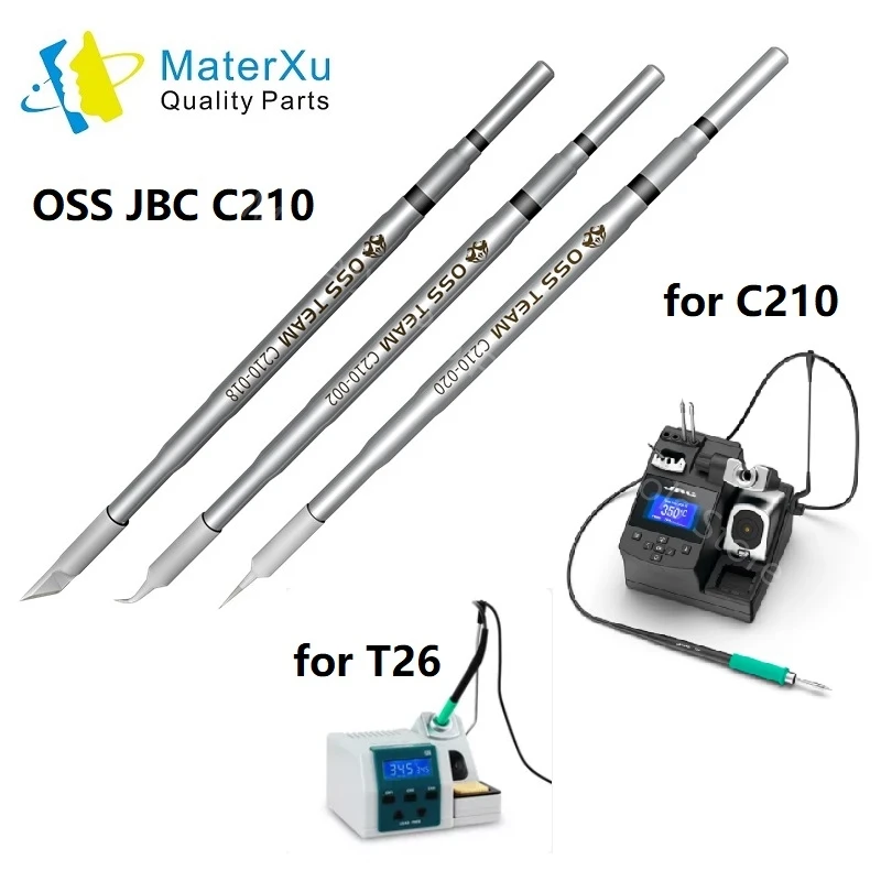 

Наконечники для паяльника MasterXu OSS C210 002 020 018, C245 C115, изогнутые острые лезвия для JBC, оригинальная ручка T210, сварка SUGON T3602