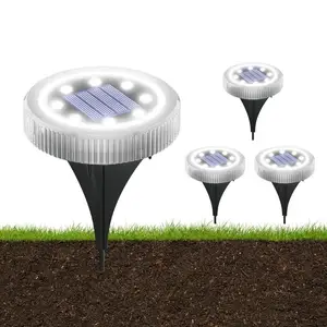 Solar Landscape Lights Solar Disk Lights Waterproof In-Ground Lights Outdoor Waterproof Garden Landscape Lighting LED Solar