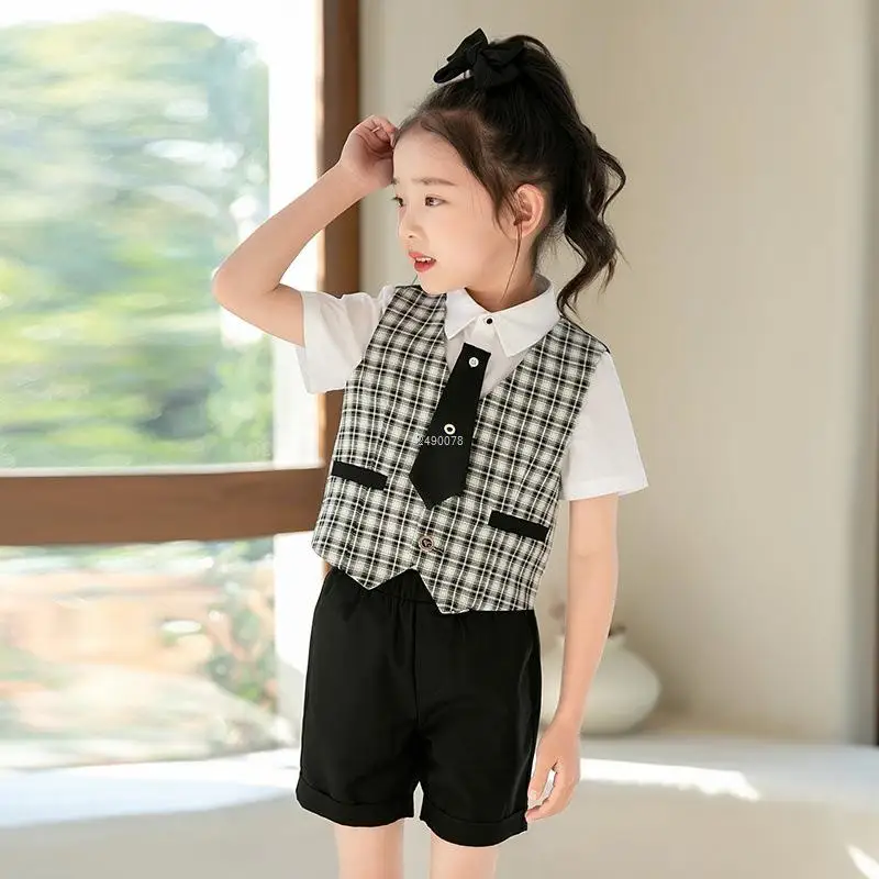 

Boys Girls England Style Class Suit School Kids Photograph Dress Child Uniforms Children's Day Party Performance Dance Costume