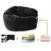 New Lycra Fabric Fillable Travel Neck Pillow Carry Portable Waterproof Stuffable Neck Ultra Soft Fuzz Pillowcase Storage Bag 3