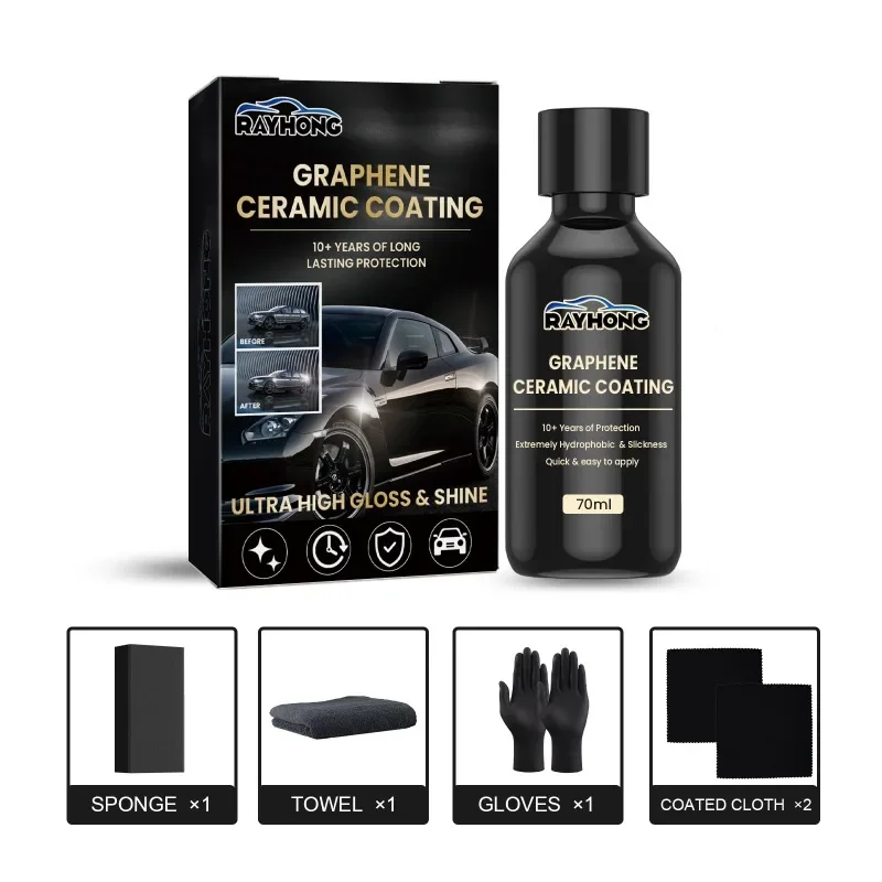Spray Revêtement Voiture Graphène 500 Ml - Protection Brillance Durable, Facile à Appliquer Pour Carrosserie, Moto, Bateau