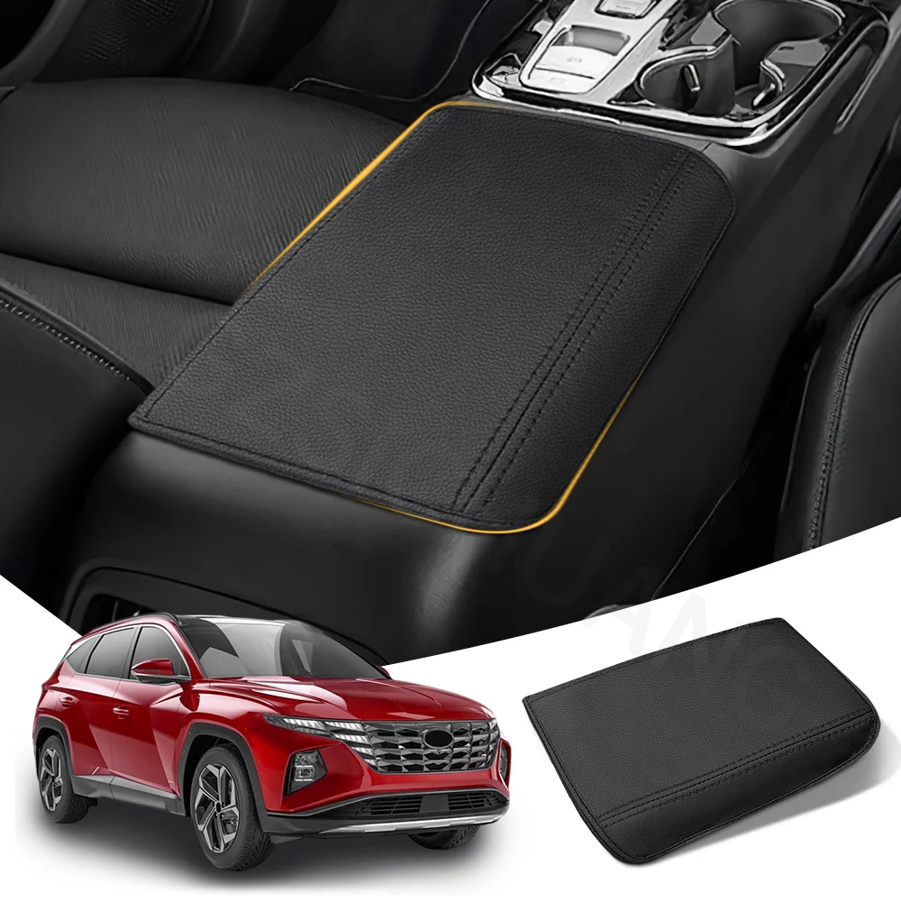 

Car Armrest Box Cover Leather Center Control Armrest Box Pad Protector For Hyundai Tucson NX4 2022 2023 Accessories
