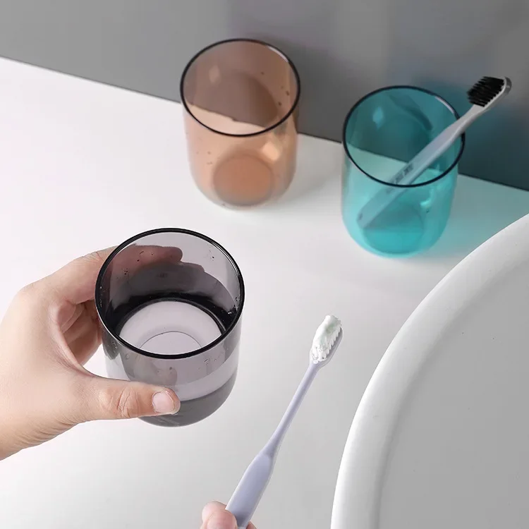 Transparent Bathroom Toothbrush Tumbler For Couples_voghion.com