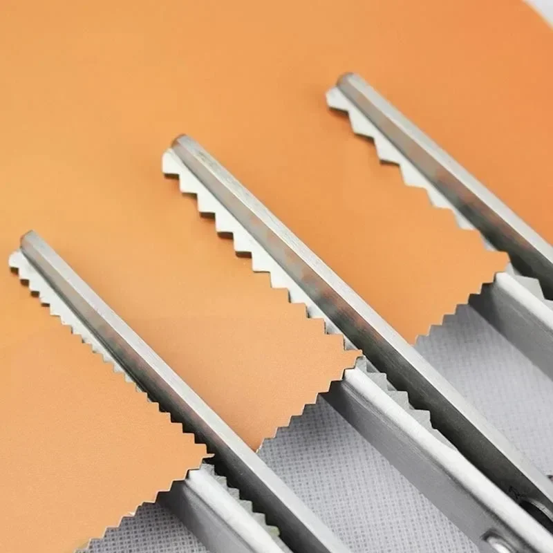 3/5/7mm Dressmaking Scalloped Edge Pinking Shears Scissors Clipper Cutter Sewing Professional Tailor Scissors Cloth Tailoring