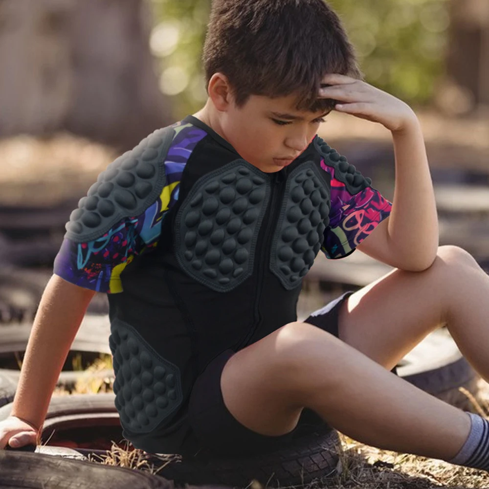 Baseball Gear Kids Boys Padded Compression Shirt Chest Protector