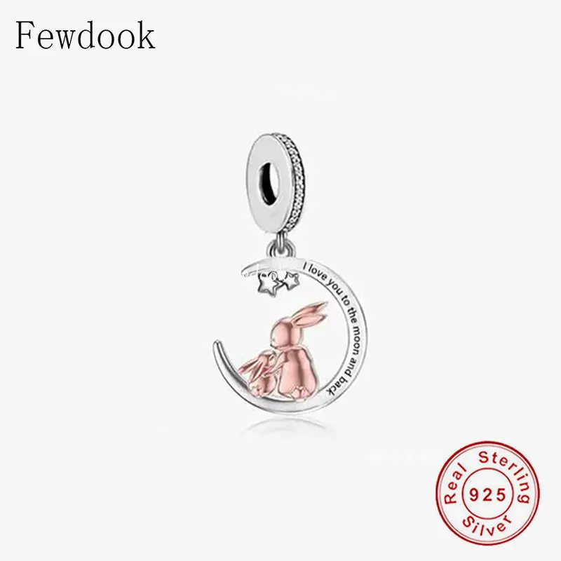 Fit Original Charm Bracelet 925 Sterling Silver Heart  Horse Mother and Baby Foal Bead For Making Women Mother's Day Berloque 5