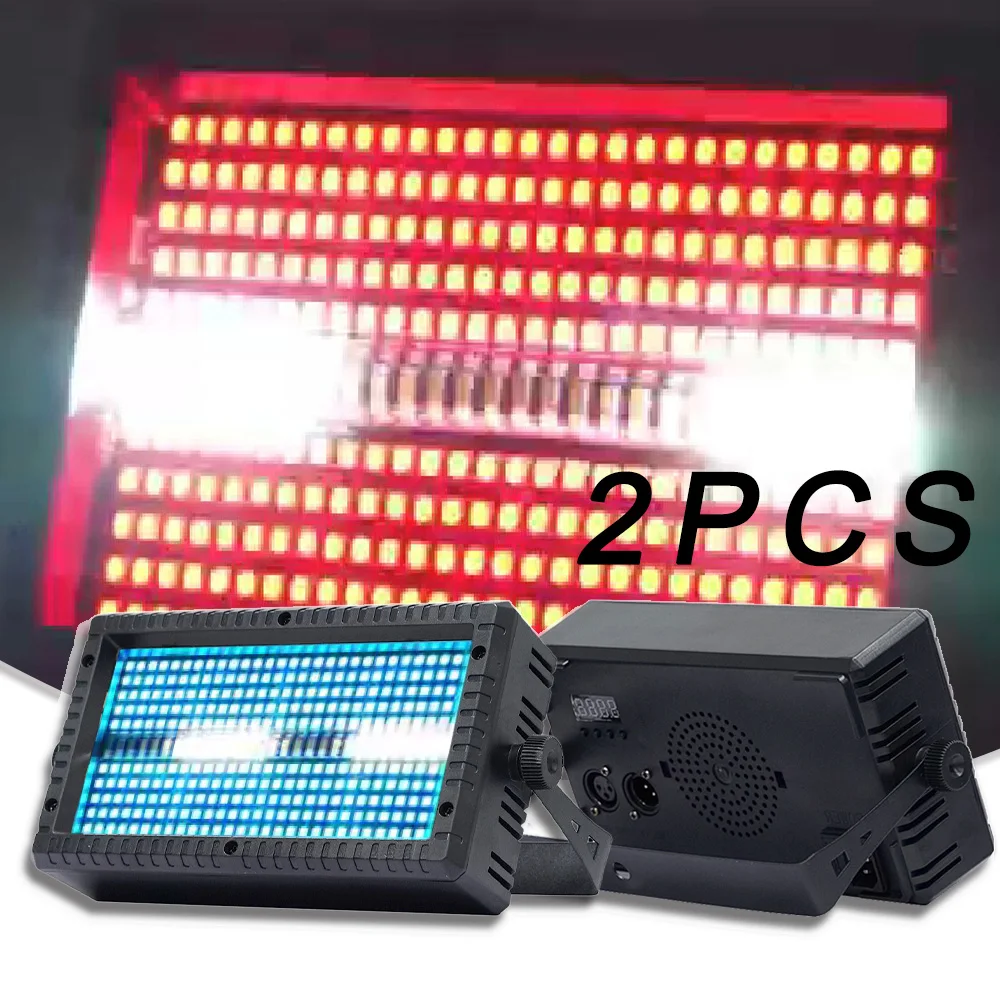 2PCS MINI Strobe RGB LED 8+4 Segements Horse Racing Home Party DMX Control Wedding Christmas Dj Disco Dance Wash Effect Lamp