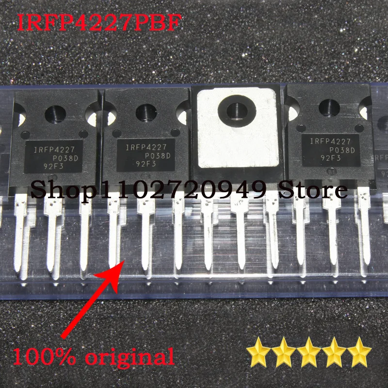 Lot De 10 Transistors MOSFET IRFP4227PBF – N-CH, 200V, 65A, Boîtier TO-247
