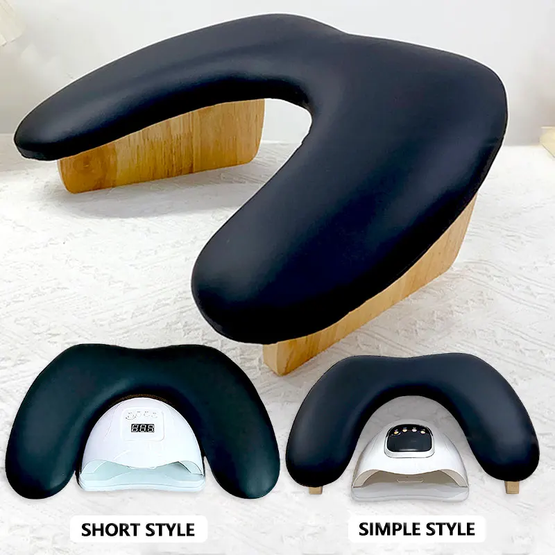 Tilt U Shape Butterfly Design Nail Art Hand Pillow Foldable Holder Professional Nail Salon Table Pad Ergonomic Support Armrest