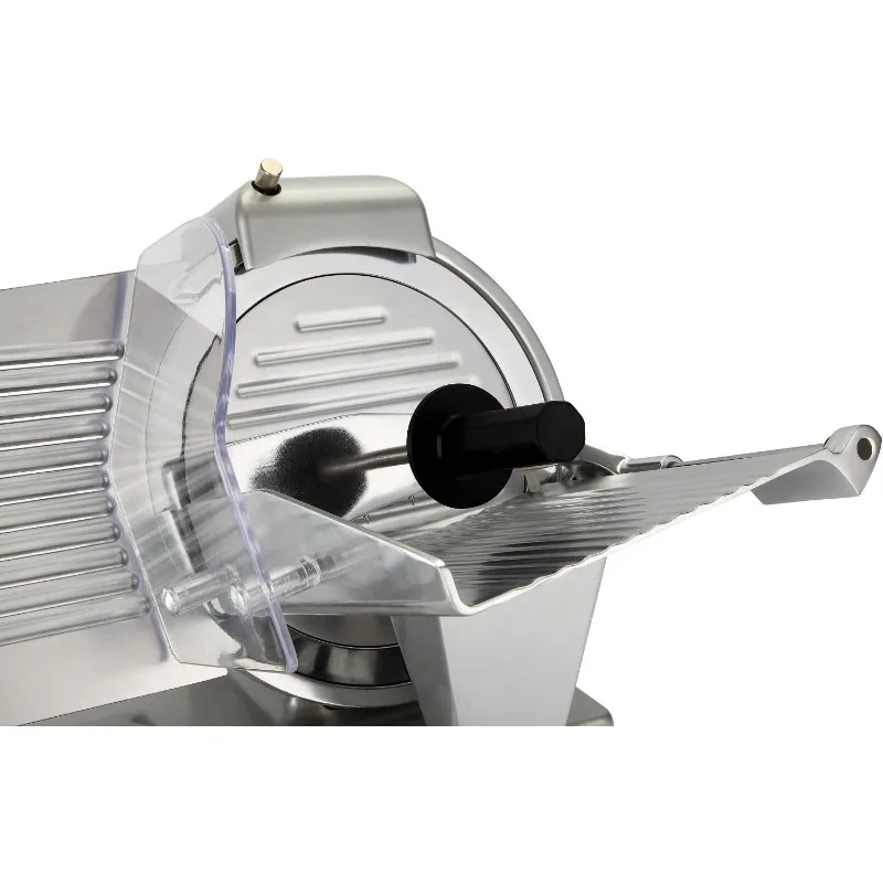 10" Premium Chromium-plated Steel Blade Electric Deli Meat Cheese Food Slicer Commercial and for Home use 240W BESWOOD250