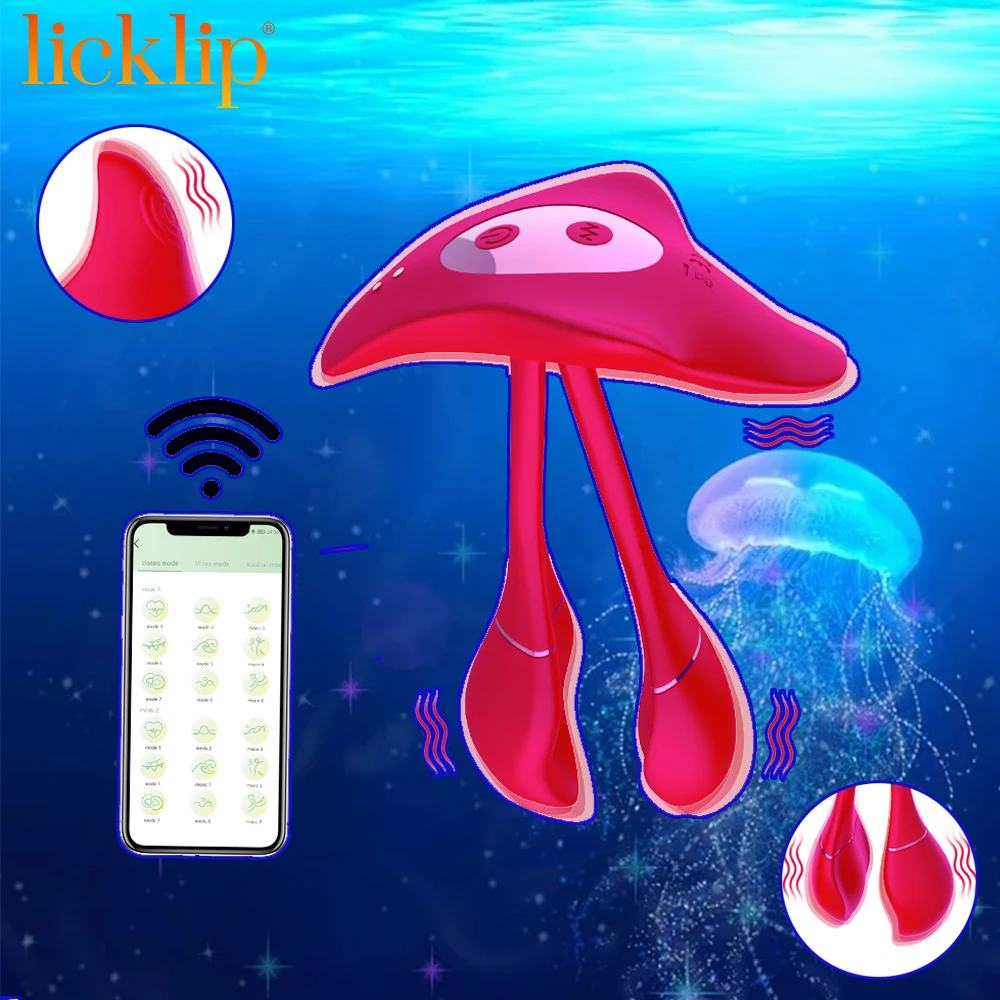 Licklip Wireless G Spot Vibrator Bluetooth App Remote Control For Women Wear Double Vibrating