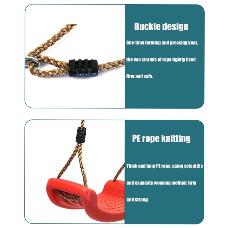 Kids Swing Seats Adjustable Swing Rope Indoor Outdoor Hanging Swing Set Garden Yard Rope Swing Board Equipmen 4