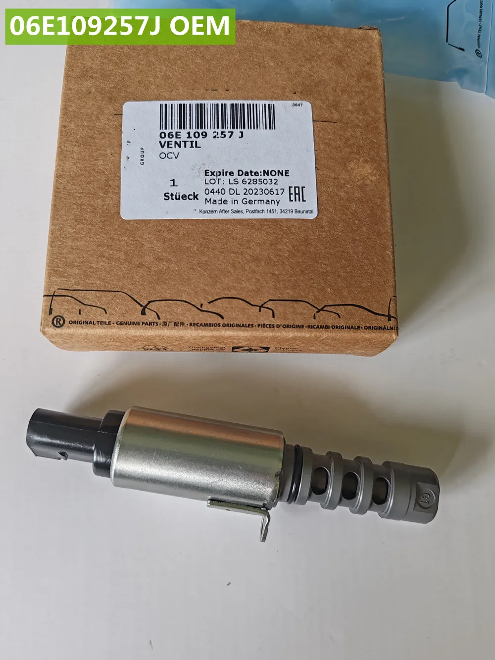 06E 109 257 J / 06E109257J VVT Variable Timing Solenoid for Audi A4 A6 A5 A8 Q7 S5 S8 2.5L 3.2L 4.2L 5.2L VW Golf Jetta 2.5L