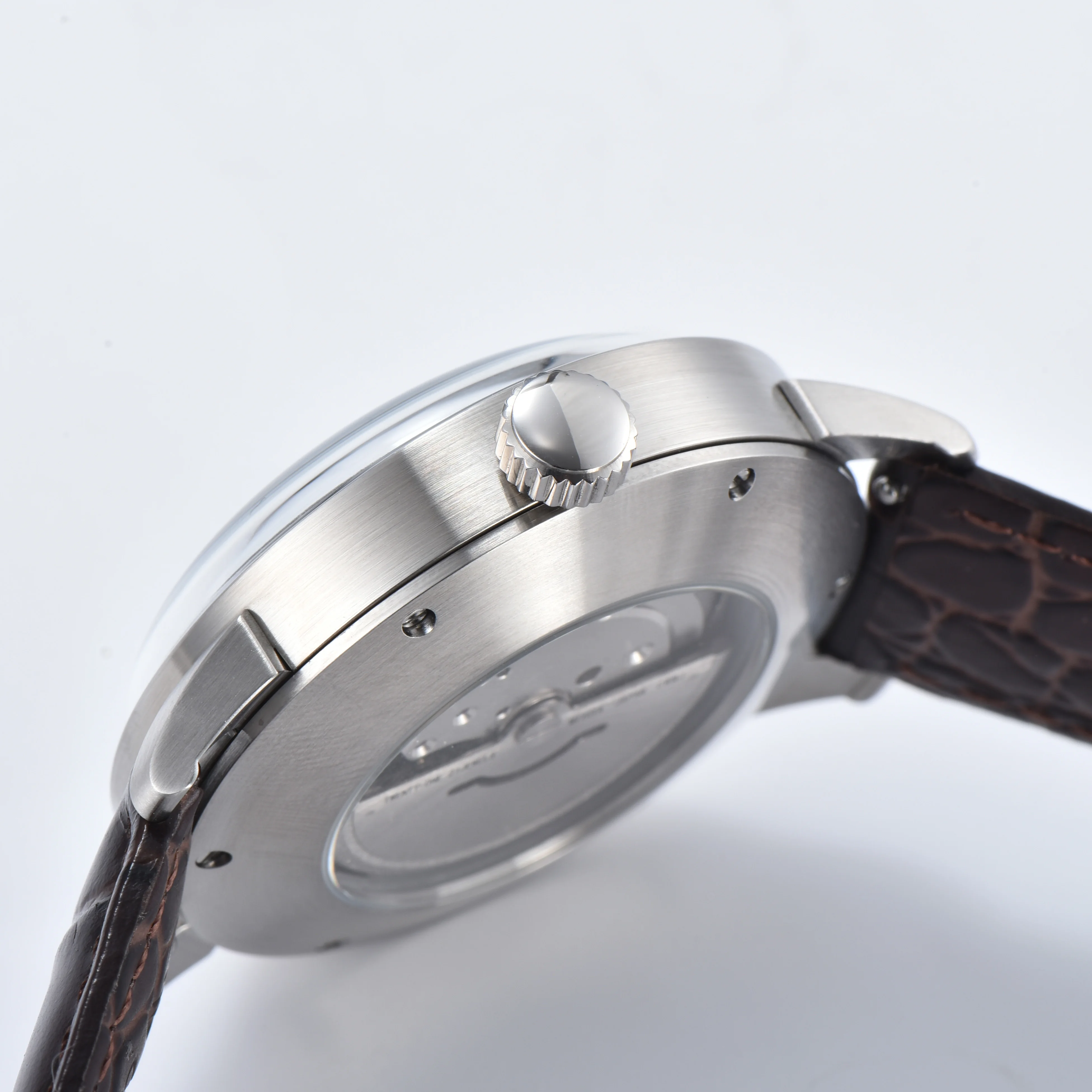 KOULUOLANG 42mm Men's Watch Three Wheels 10Bar Waterproof Automatic Mechanical Watch 316L Stainless Steel