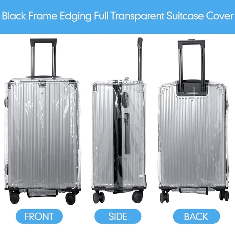 Full Transparent Luggage Protector Cover PVC Waterproof Dustproof Durable Suitcase Cover Protector Travel Accessories 4