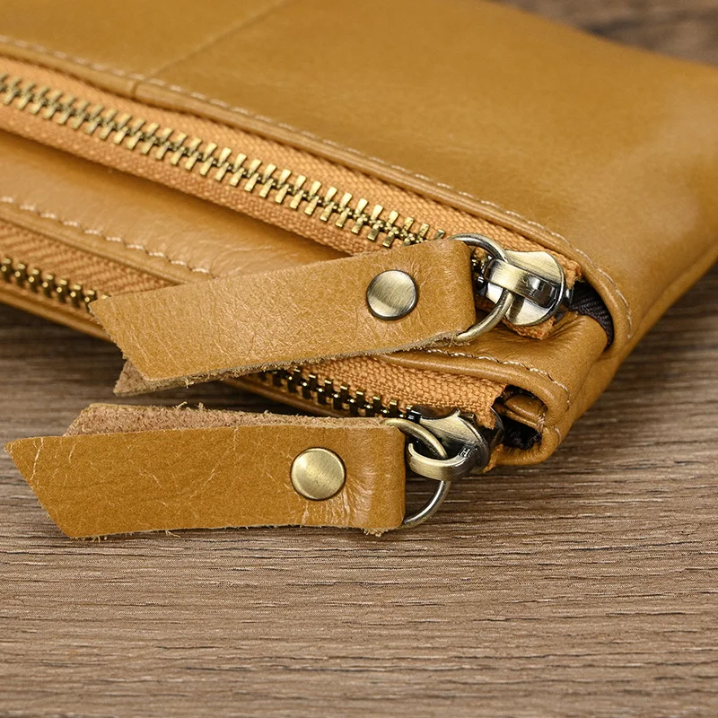 Vintage Crazy Horse Leather Men Coin Purse Genuine Leather Zipper Coin Wallet Retro Key Holder Small Money Bag clutch bag key case coin purse card wallet coin wallet