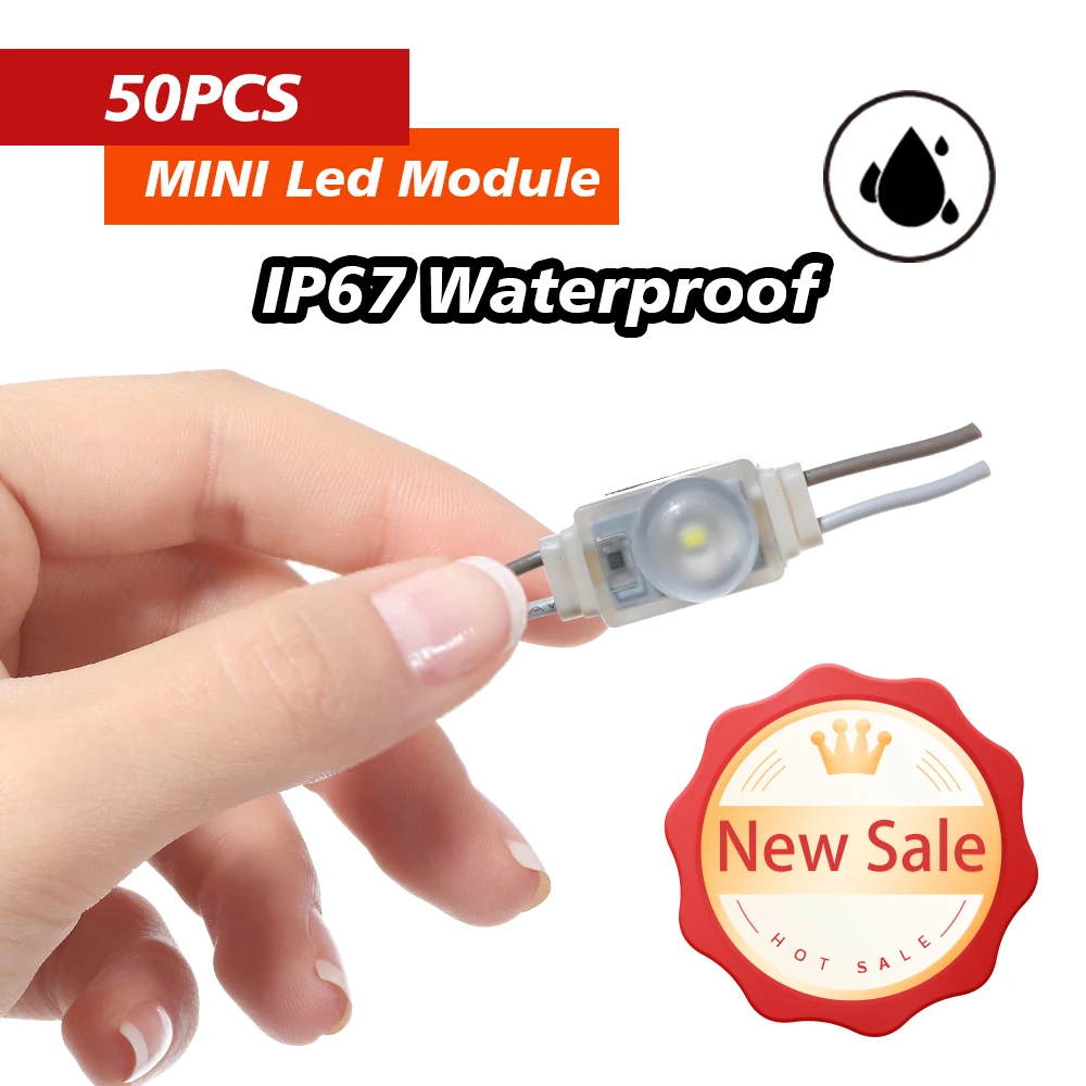 50PCS LED Module CONSTANTVOLTAGE IP65 Waterproof 160&deg;Beam Angle High Qualityenergy Efficient Can be Cutby Yourselff