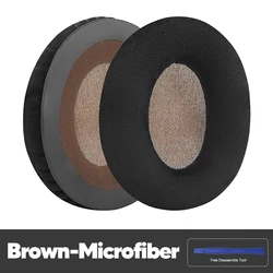 Premium Replacement Ear Pads for Headphone Accessories - On-Ear Comfort Cushion (Brown Microfiber)