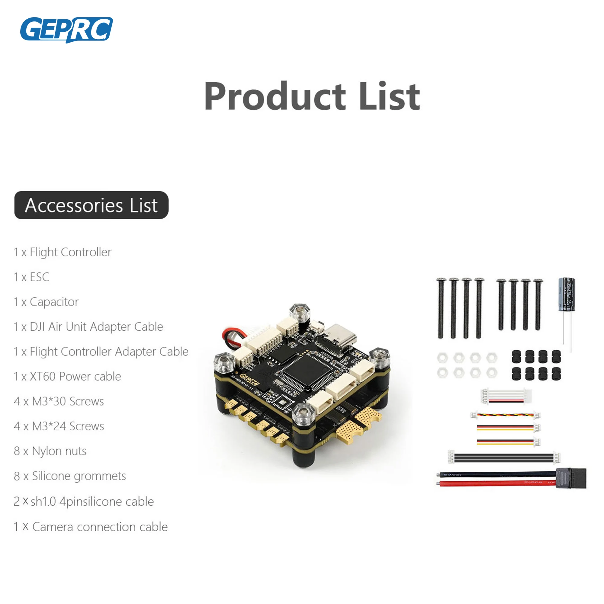 GEPRC TAKER F405 BLS 50A Stack 42688-P Гироскоп 16 МБ Черный ящик Анализ данных Запись полетных данных Plug and Play Гоночный дрон с FPV thumbnail 6