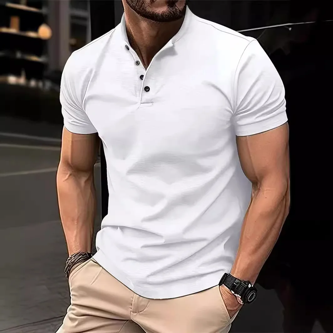 Mens Casual Short Sleeve Slim Fit Tee Shirt