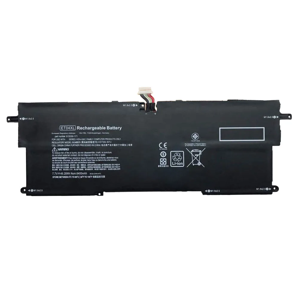 Nova Et04xl Hstnn-ib7u X360 1020 g2 2tl72ea Tpn-i09c Bateria para hp Elitebook 915191-955 915030171 7.7v 49.28wh 915030-1c1 - Imagem 2