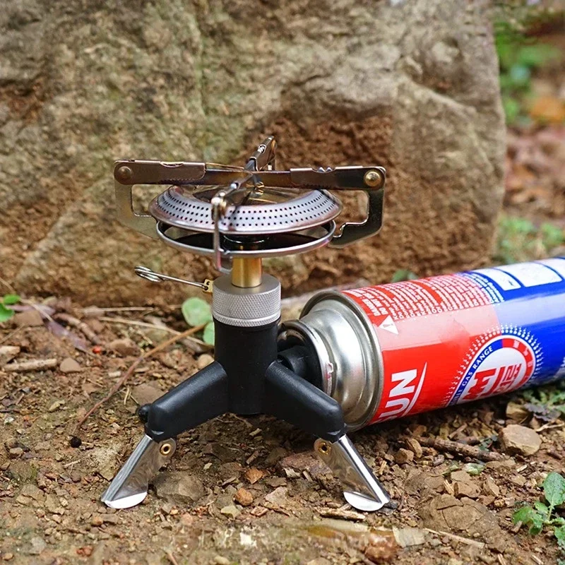 Outdoor Tripod Gas Stove Connector Ultralight Tank Stand Adapter Three Legs Gas Tank Adapter Camping Tools Accessories