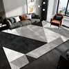 Nordic Black Grey Geometry Carpet for Living Room Home Sofa Area Non-slip Design Rugs Decoration Bedroom Bedside Soft Floor Mat 2