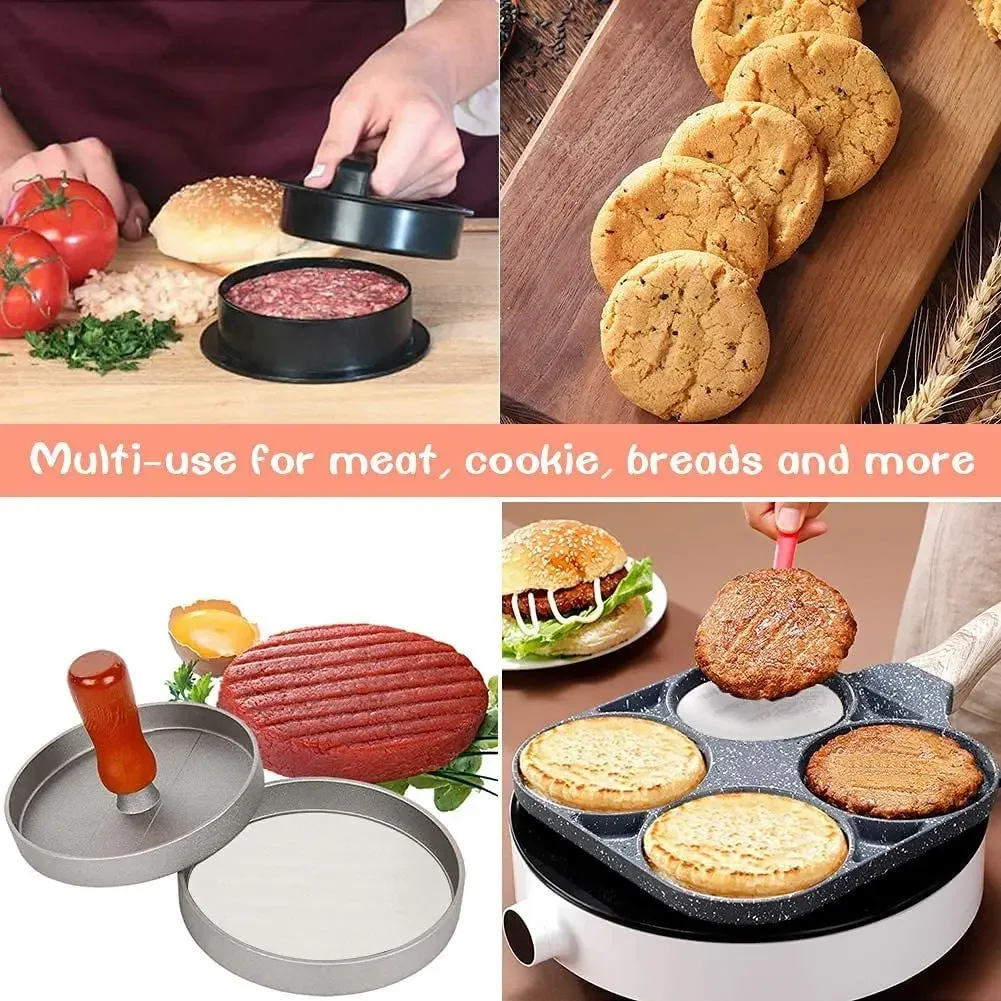 Hamburger Patty Paper Round Wax Paper Sheet Square Parchment for Burger Press Baking Cake Baking Separate 300Pcs