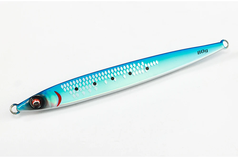 JIGGING PRO Sardine Slider Jigging Köder UV Shore Long Cast Metall Jig 40g 60g 80g 100g Salzwasser angeln Köder Künstliche Köder – Detail 7