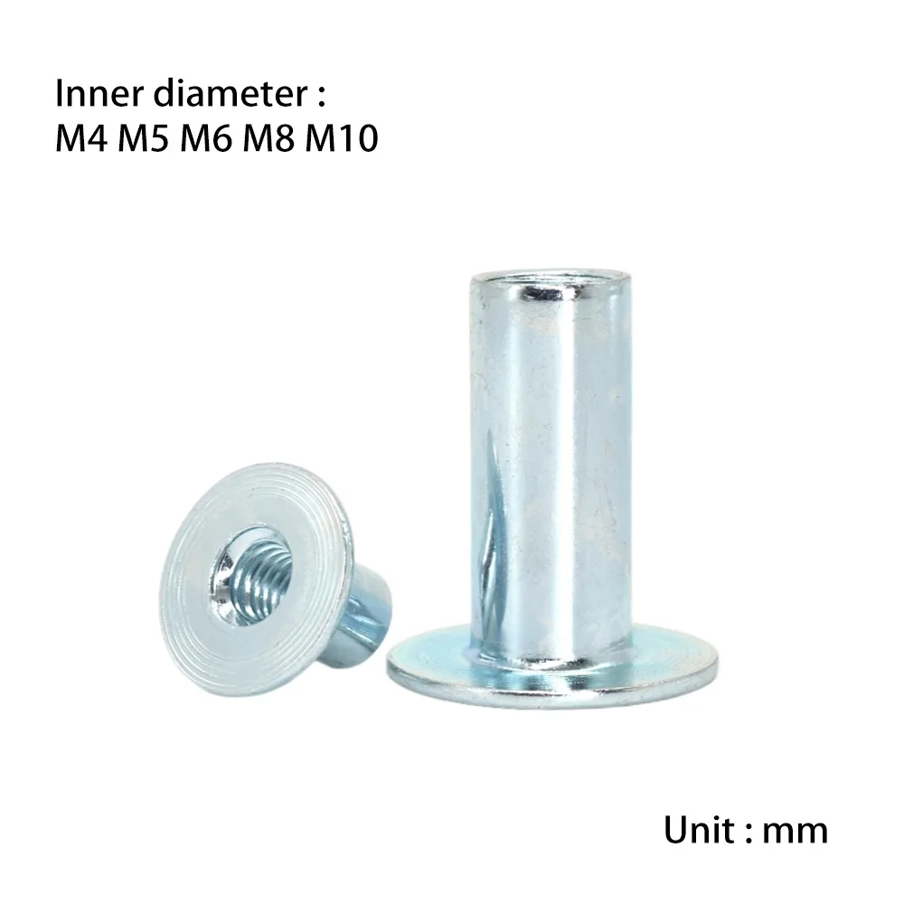 M4 M5 M6 M8 M10 T-shaped welding nuts studs "Blue Zinc Plating" Cold heading iron plate nut bolts Lock link screws cap nails