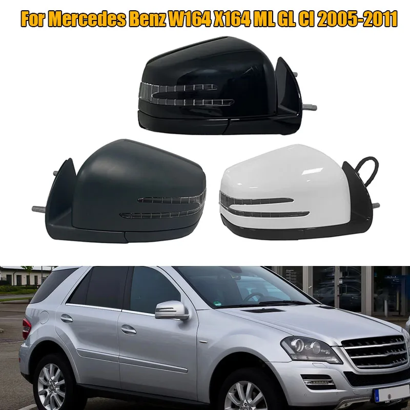 Car Power Rear View Mirror Side Door Mirror Assembly Black  