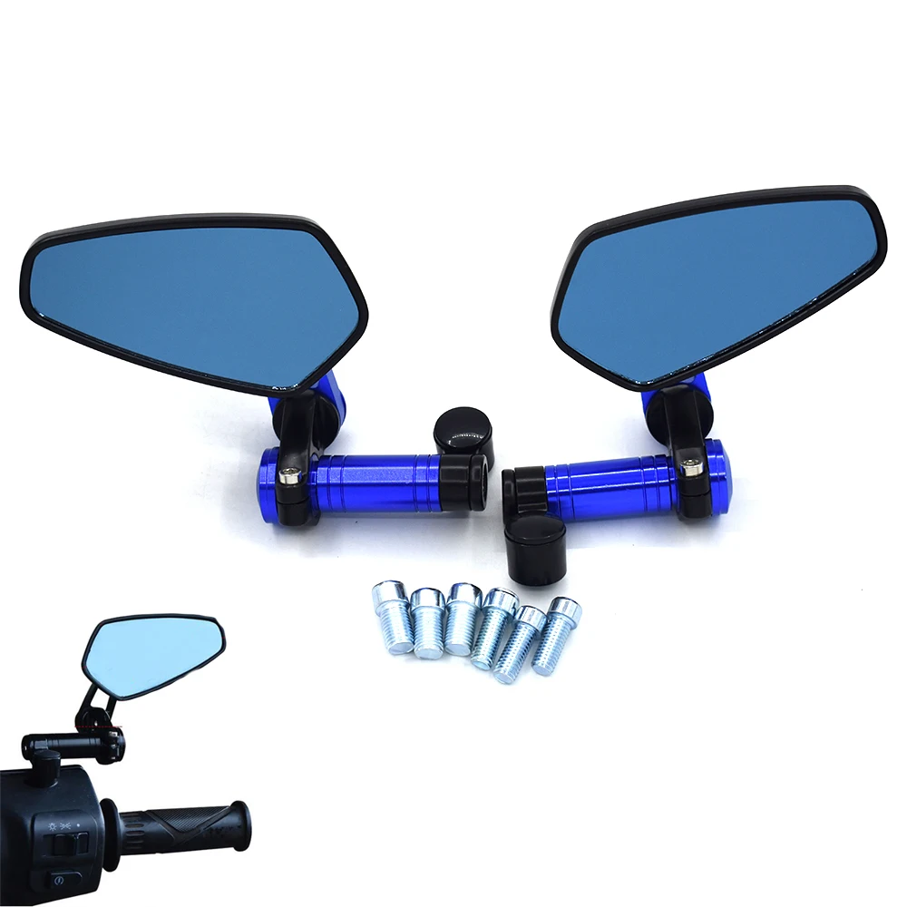 UniversalMotorcyclerearviewmirrorblueantiglareconvexmirrorFor