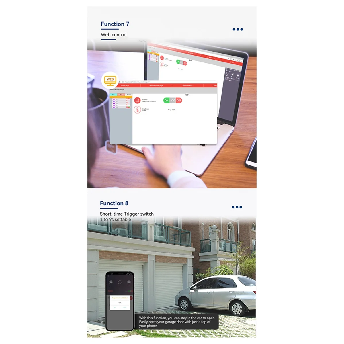 HFIL_Smart 4G LTE Remote Controller DL1-WLTE 30A Relay ON/OFF Switch with Sensor Dial SMS WEB APP Control DL1-WLTE-T