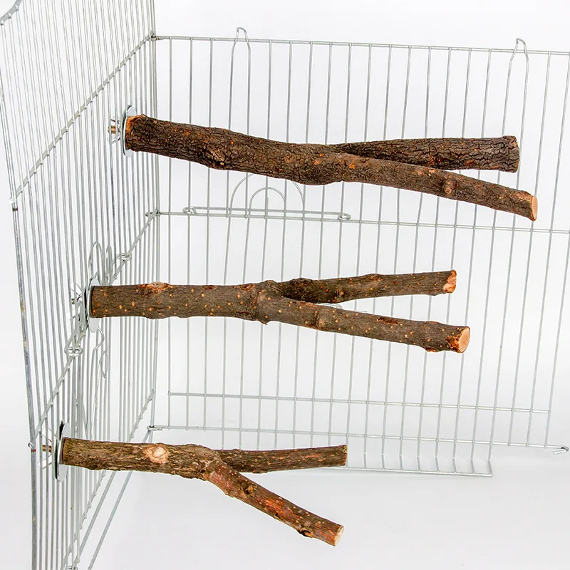 Parrot Tree wood Stand rack Perches Aves supplies cage Pet stick small animals toys Log Bifurcated bird accessories Standing