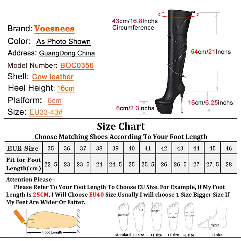 Women Platform Over The Knee Boots Black Autumn Winter Lady Shoes Rhinestone Stiletto Heels Plus Size Stripper Long Boots Femme
