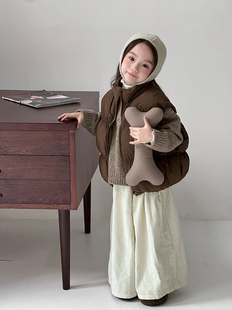 Kids Warm Turtleneck Vest for Autumn Winter