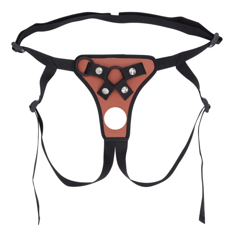 Arnês Couro Cinto Ajustável Strapon Dildo Leather Harness - Imagem 9