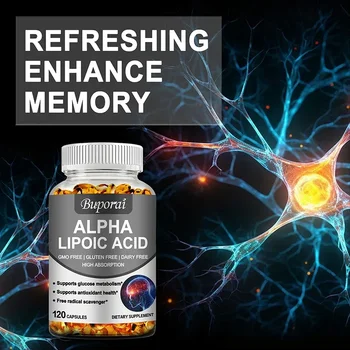 Alpha Lipoic Acid 600mg - Powerful Antioxidants Skin Care Protecting Liver, Brain and Nerve Health Energy Metabolism