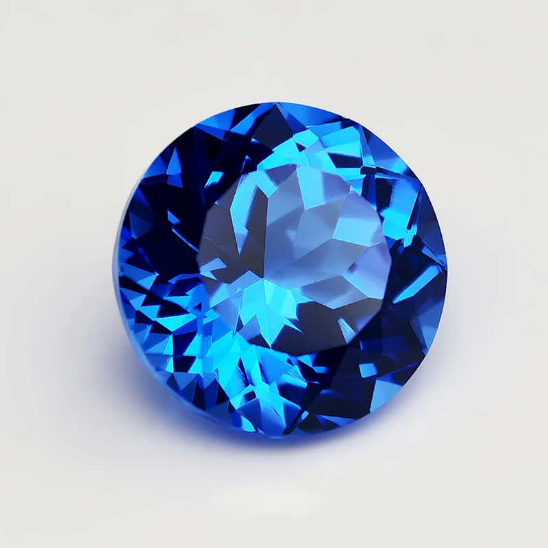 NEW Round Shape Blue Cobalt Spinel Loose Gemstone Diamond for Jewelry Making 3