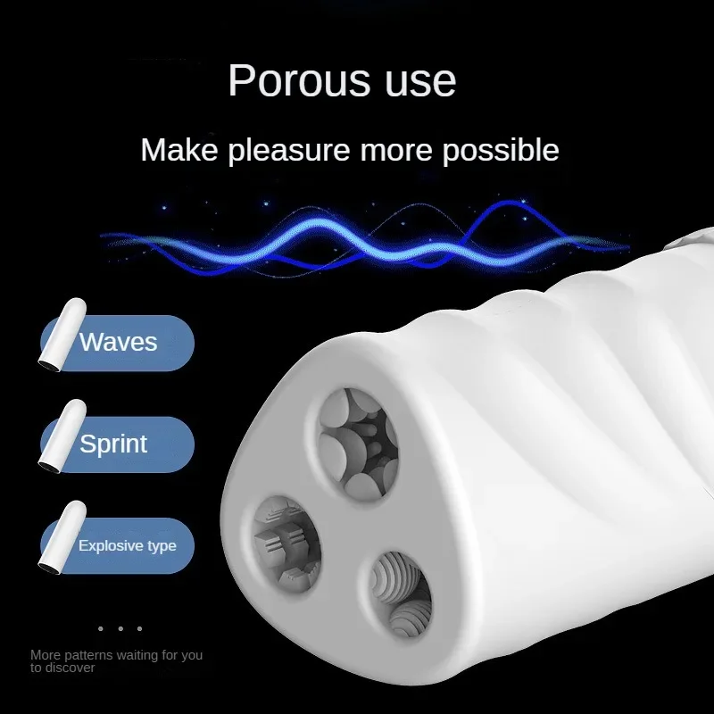 Male Sex Toys 3 Hole Design Masturbator Cup Soft Pussy Vacuum Pocket Cup for Men Adult Endurance Exercise Sex Products