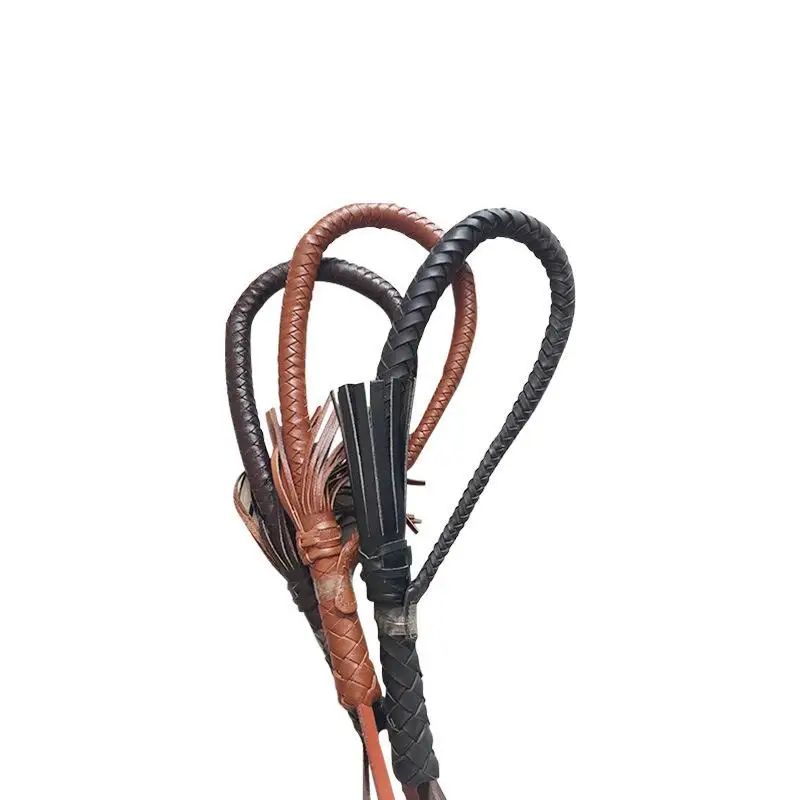 

1Pc Horse Whip Leather Woven Ins Simplicity Horse Whip Cowhide Durable Horse Whip Riding Sports Professional Accessories