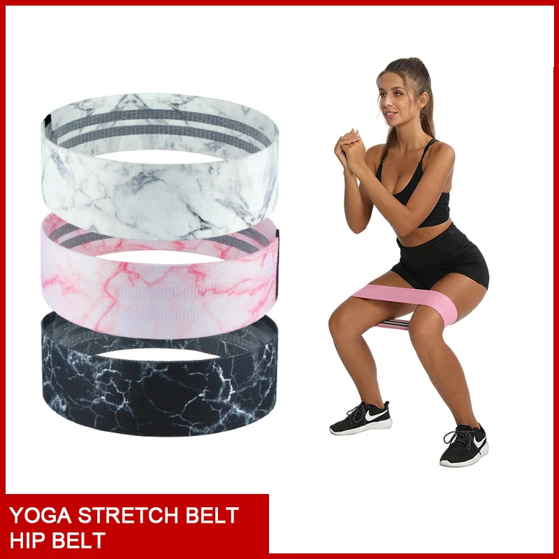 

Exercise Workout Set Hip Fitness Resistance Bands Marble Fabric Loop Yoga Booty Band For Leg Thigh Butt Squat Glute Equipment