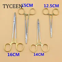 1PC Dental Needle Holder Plier TC Head German Reusable Stainless Steel Gold Plated Handle Orthodontic Forcep Surgical Instrument